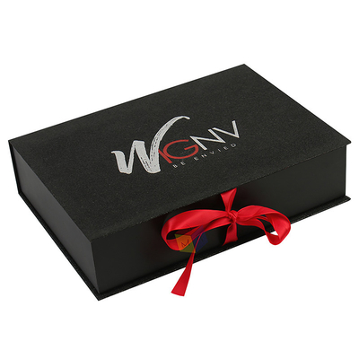 Buy Magnetic Custom Hair Extension Packaging With Ribbon And Satin Water Proof online manufacture
