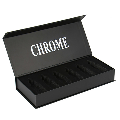 comprare Confezionamento carta nera a chiusura magnetica cartone olio essenziale scatola regalo con inserto di schiuma online manufacture