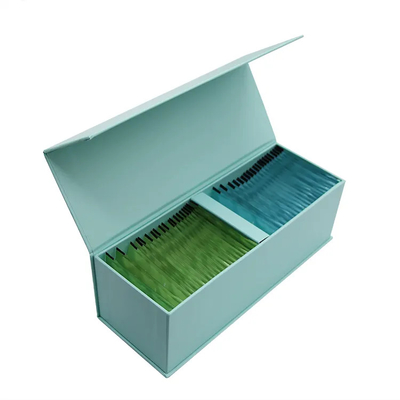 Buy Custom Personalized Logo Rigid Cardboard Paper Magnetic Flip Tea Bag Gift Box Packaging With Divider online manufacture