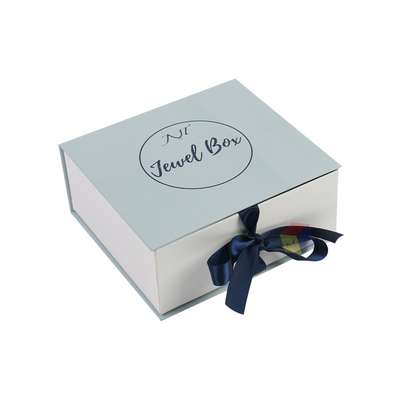 Custom Jewelry Packaging Box Bracelet Gift Box With Matt Lamination And Ribbon Closure