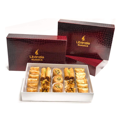 Hardness Cardboard Baklava Packaging Stamping Sweet Box Design for Customized Needs