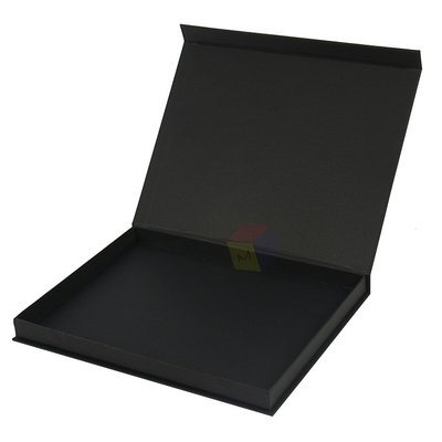 Rigid Cardboard Black Custom Logo A4 Magnetic Gift Boxes with File AI and Black