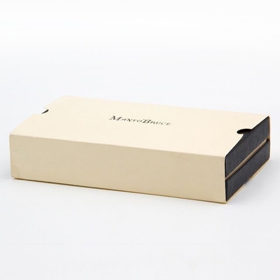 Gold Hot Foil Logo Luxury Wallet Cardboard Packaging Box Sleeve Custom Order Accepted