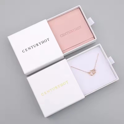 Small Sliding Drawers Pull Out Custom Paper Jewelry Boxes With Foam Insert