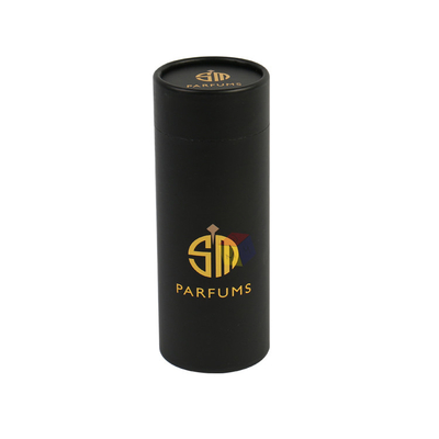 Matte Black Cylinder Tube Perfume Essential Oil Paper Packaging Box Custom Order Accepted