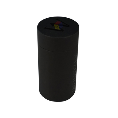 Eco-friendly Customized Matte Black Round Gift Packaging Paper Tube for Essential Oil