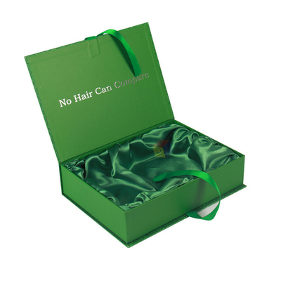 Satin Lined Hair Extension Packaging Box Recyclable High Precision And Lightweight