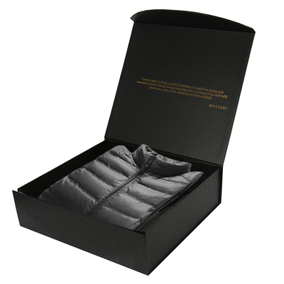 Luxury Matte Black Magnetic Folding Gift Box Recyclable Rigid Cardboard