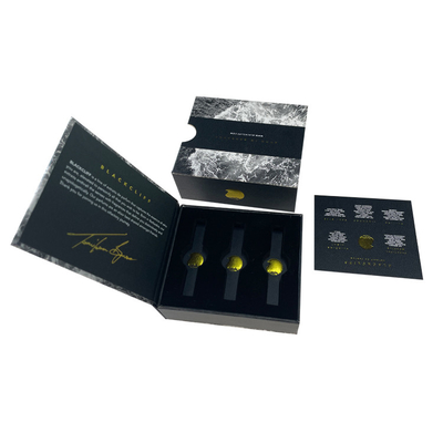 Essential Oil Packaging Boxes with Sliding Drawer Magnetic Closure and Matt Lamination