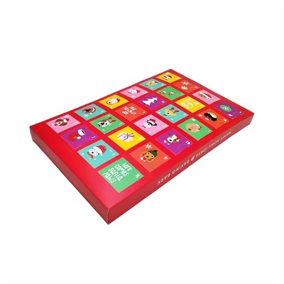 Custom Design Printed Cardboard Gift Packaging Paper Cardboard Advent Calendar Boxes