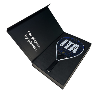 Paperboard Book Shape Padel Racket Packaging Box with Foam Tray and Magnetic Closure