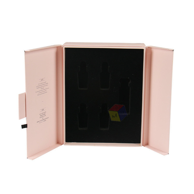 Double Door Magnetic Closure Cosmetic Gift Box with Foam Tray and Customized Printing