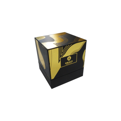 Matte Black Hard Cardboard Packaging Glass Scented Candle Gift Box with Private Labels