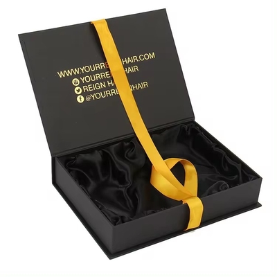 Satin Lined Custom Wig Packaging Boxes Matt Lamination Modern Design