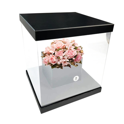 High End Transparent Flower Box Matt Lamination Recyclable And Portable