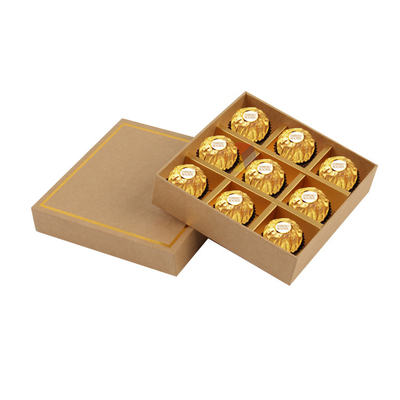 Recyclable Gold Foil Food Paper Gift Box Customizable Candy Chocolate Box
