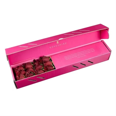 Customized Corrugated Flower Bouquet Shipping Box High Capacity With Morden Design