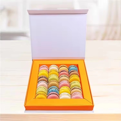 Magnetic Close Rigid Cardboard Custom Paper Gift Macaron Box Packaging With Insert