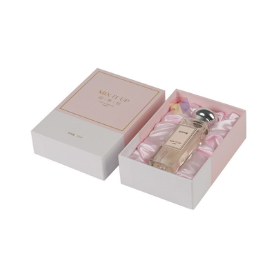 Custom Pink Perfume Bottle Box Packaging With Silk Filling Sustainable And Stylish