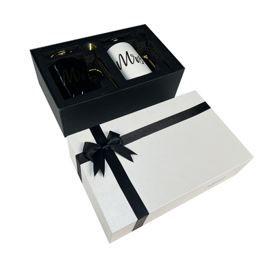 Custom Hot Stamp Logo Coffee Mug Shipping Boxes Handmade With Foam Insert
