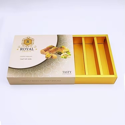 Eco Friendly Food Grade Custom Cookie Box Packaging With Sliding Drawer