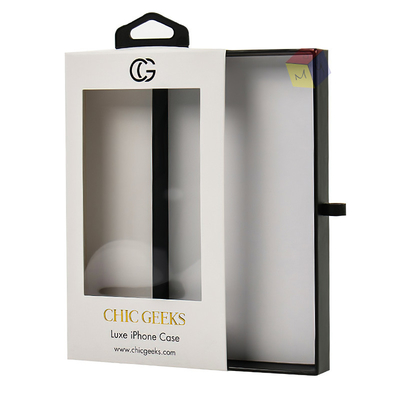 Custom Sliding Drawer Electronic Packaging Box Pvc Window Phone Case Packaging Box