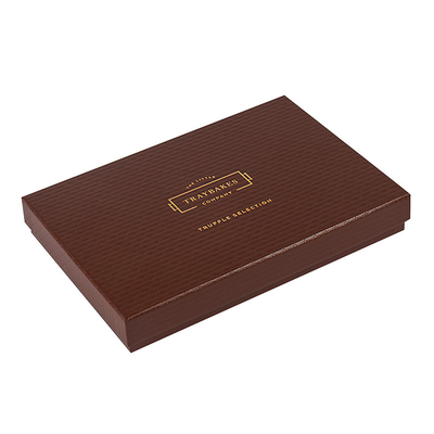 Refine Design With Lid Rigid Cardboard Chocolate Box Packaging Luxury Custom Hot Stamping Logo