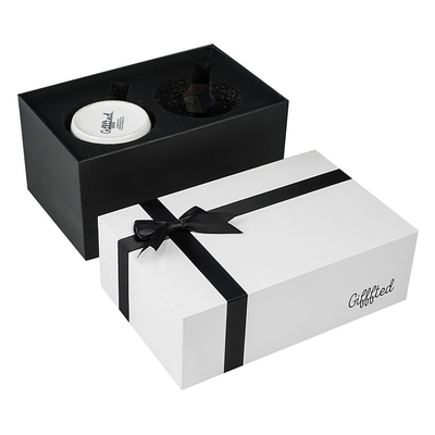 Fancy Luxury Hard Cardboard Packaging Ceramic Coffee Mug Gift Box With Foam Insert And Bowknot