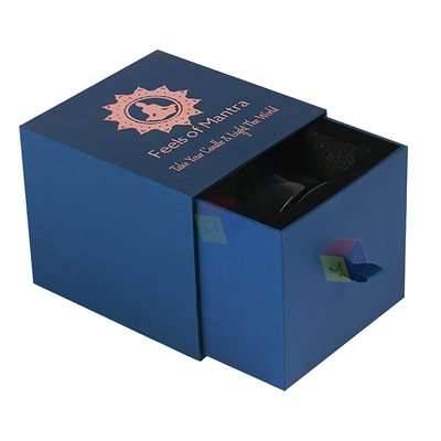 Luxury Rigid Cardboard Custom Logo Stamping Paper Drawer Candle Gift Box Packaging Wholesale Private Label