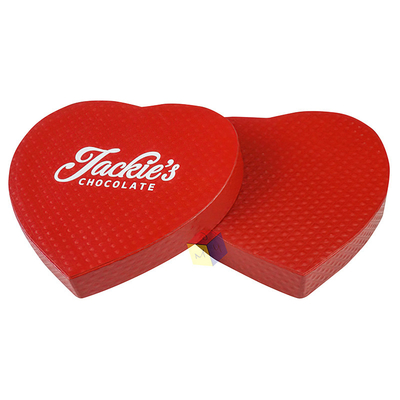 Fancy Handmade Rigid Cardboard Empty Valentines Candy Heart Shape Chocolate Box Gift Packaging Custom Logo