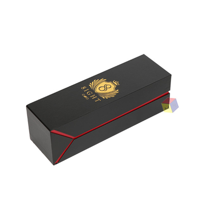 Luxury Design Magnetic Rigid Cardboard Paper Gift Single Red Wine Box Packaging Custom Logo