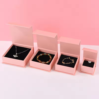 Book Shape Magnetic Custom Jewelry Box Packaging With Logo And Foam Insert