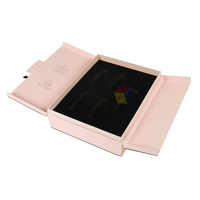 Luxury Brand Custom Logo Double Door Magnetic Close Paper Perfume Gift Set In Box Packaging With Eva Foam Insert