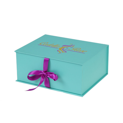 Rigid Cardboard Custom Luxury Apparel Boxes Lightweight With Ribbon