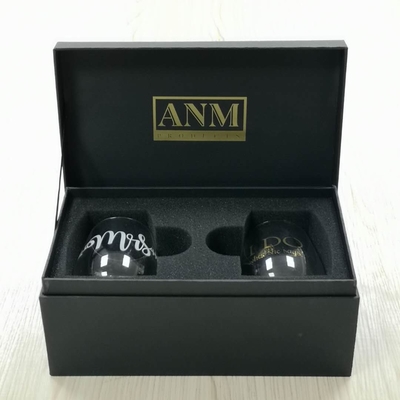 Premium Display Custom Logo Design Paper Hard Cardboard Set Mug Gift Box Packaging With Foam Insert Protect