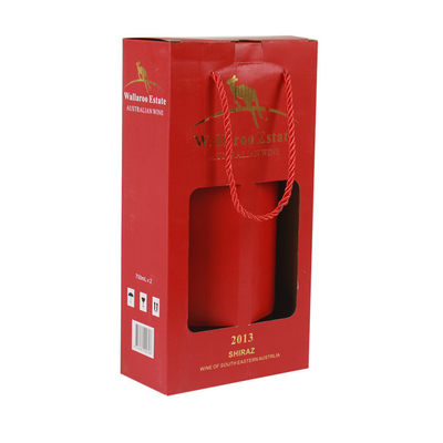 Wholesale Custom Corrugated Cardboard 2 Wine Bottle Shipping Boxes Wine Gift Box Packaging With Handle