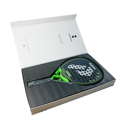 High Quality Rigid Cardboard Paper Magnetic Closure Racket Padel Box Packaging With Inner Tray