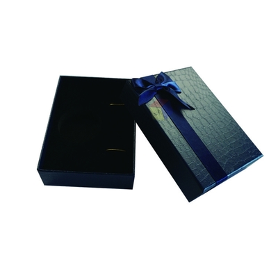 Bowknot Custom Size Paper Hard Cardboard Packaging Gift Boxes With Lids And Foam Insert