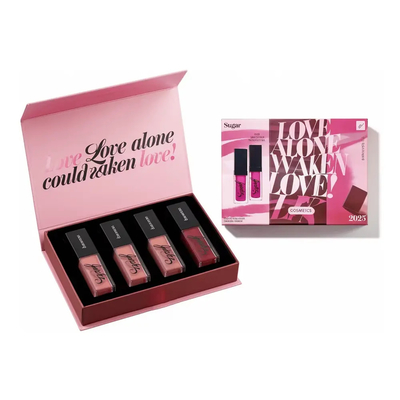 Individuelle Logo Magnetische Geschenk Lippen Glanz Verpackungsbox Kosmetik Lippenstift Sets Box mit EVA-Schaum