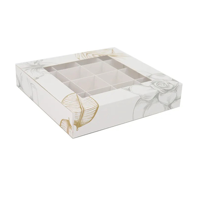 Custom Luxury Paper Gift Food Candy Chocolate Bonbon Boxes Packaging With Clear Window