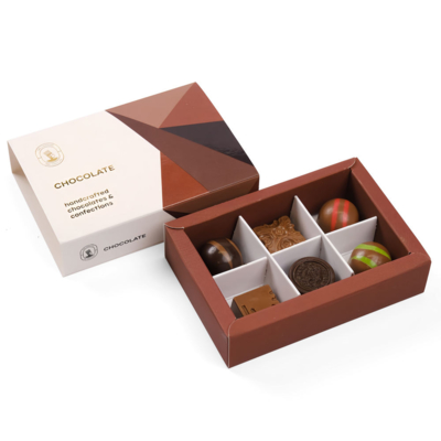 Sliding Drawer Custom Food Grade Paper Flat Candy Chocolate Box Gift Packaging With Divider